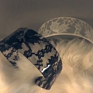 Thick Clear Laced Headbands